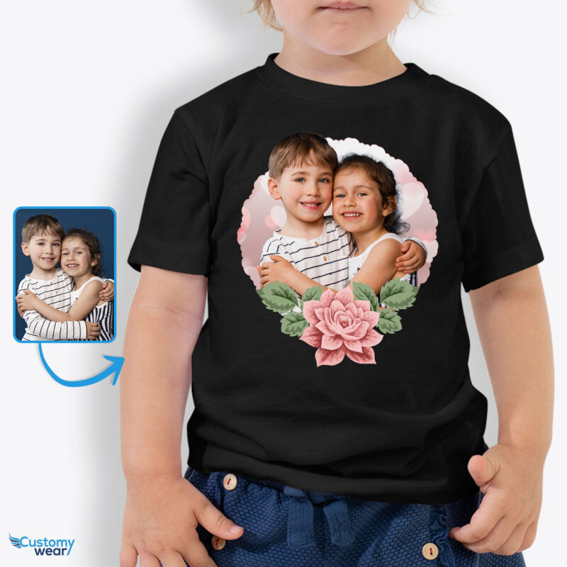 Custom Toddler T-Shirt for Little Kids – Personalized Floral Elegance Custom arts - Floral Design www.customywear.com