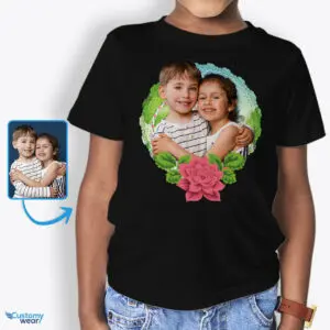 Прилагођена мајица за децу – персонализовани цветни дизајн за вашег сина и ћерку Уметност по мери – цветни дизајн ввв.цустомивеар.цом