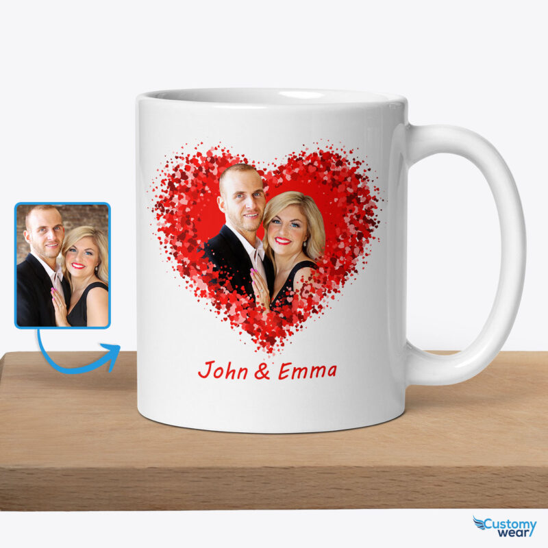 Love in a Mug: Custom Valentines Flowers Mug for Him Custom arts : Flower heart www.customywear.com