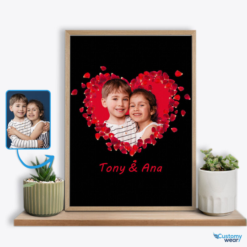 Kids’ Custom Flower Heart Poster: Perfect Gift for Every Occasion Custom arts : Flower heart www.customywear.com