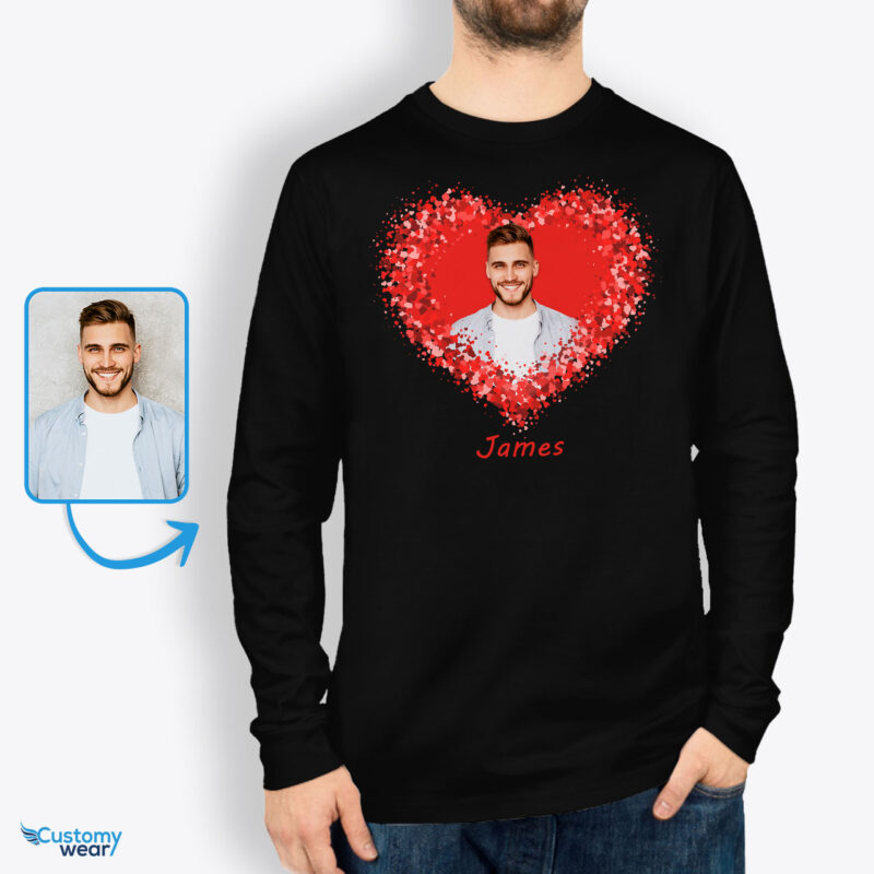 Valentines Flowers Tee for Him – Personalized Romance shirts Custom arts : Flower heart www.customywear.com