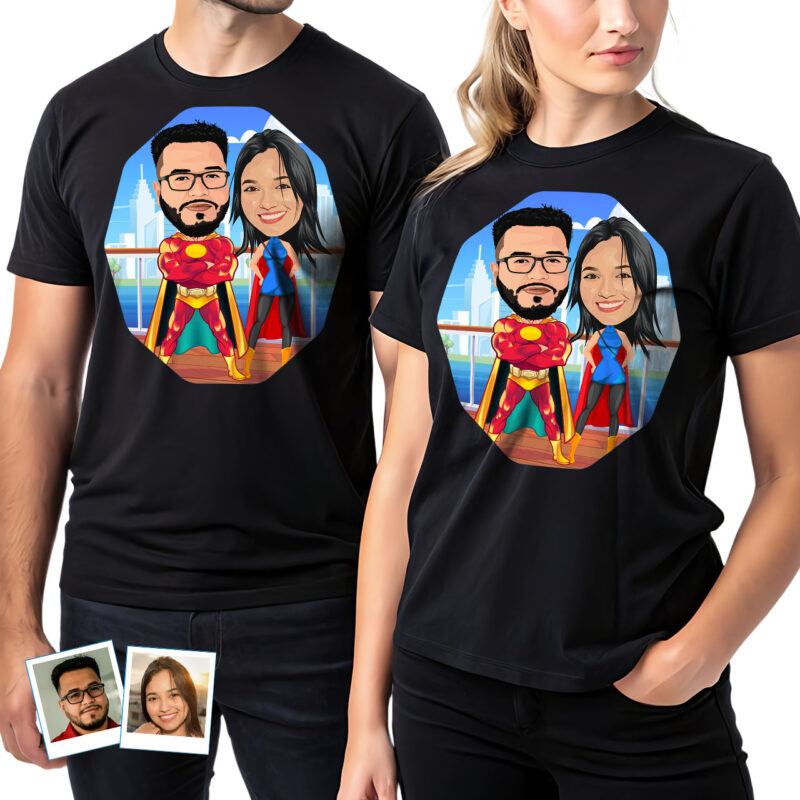 Superhero Couples Shirt – Personalized Matching Tees for Super Duos Custom Gifts - Original Superhero www.customywear.com 27