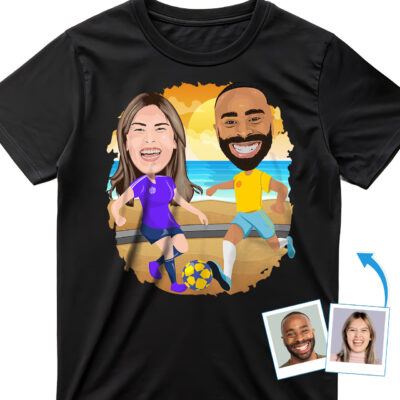 Soccer Couple Shirts: Match Your Love for the Game T-shirts for Couple www.customywear.com 2