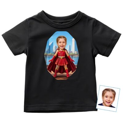 Superhero Toddler Girl Shirt – Personalized Tee for toddler girl and children Toddler Girl T-shirts www.customywear.com 2