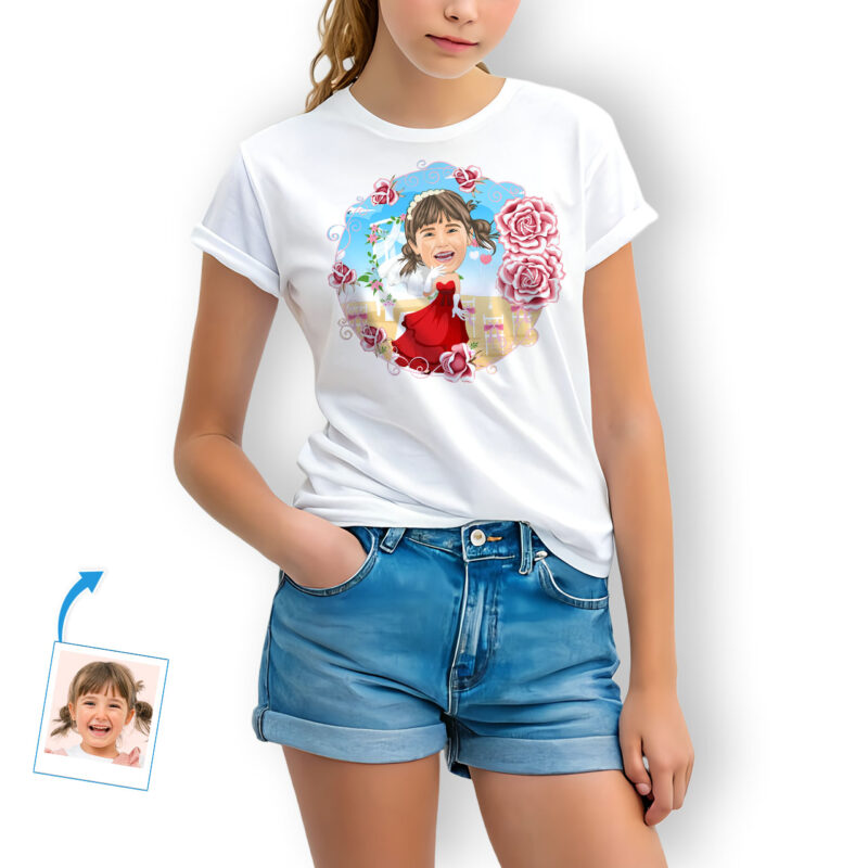 Svatební dar pro dívky – Obrázková košile na míru Dárky na zakázku – Svatební růže www.customywear.com 27