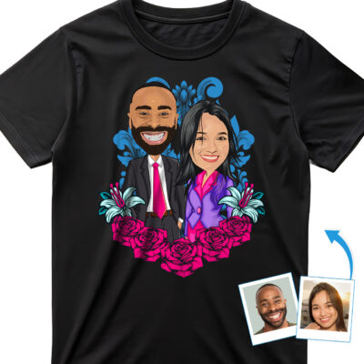 T-shirts de couple personnalisés – Photo au t-shirt pour couple www.customywear.com 2