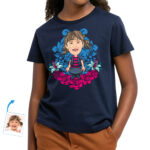 Magliette di tendenza per adolescenti – Maglietta personalizzata Regali personalizzati - Rosa blu www.customywear.com 31