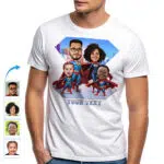 Spersonalizowana koszulka z superbohaterską rodziną – spersonalizowana modna koszulka Prezenty na zamówienie - Ai superbohater www.customywear.com 11
