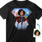 Custom Female Superhero T-Shirt – vlastné grafické tričko Darčeky na mieru – Ai superhrdina www.customywear.com 29
