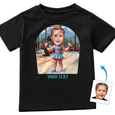 Custom Gym Shirt for Girls – Personalized T-shirt Girl's T-shirts www.customywear.com 2