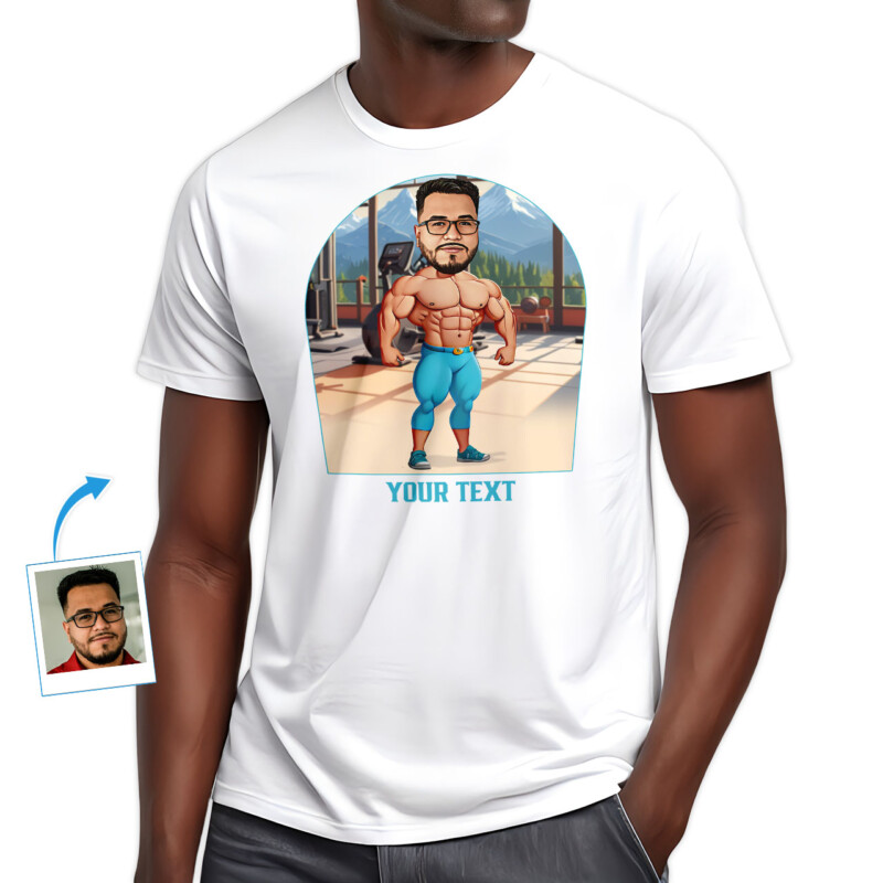 A9-G2-Diseña tu propia camiseta para hombre, esposo, novio, padre, ropa personalizada Culturismo Camisetas para los Hombres - gráfico Personalizado camiseta