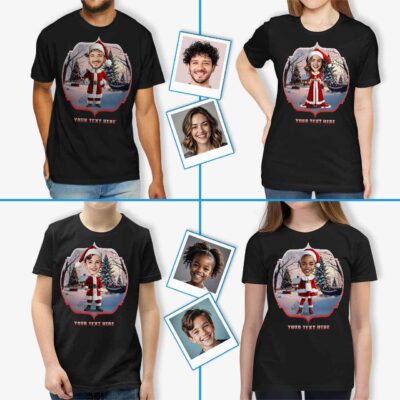 Christmas Tees – Custom Santa Claus T-Shirt for Family Family www.customywear.com 2