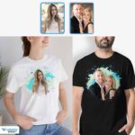 Camiseta personalizada com foto para novo casal | Presentes especiais para noivado Presentes personalizados - Color Splash www.customywear.com 7