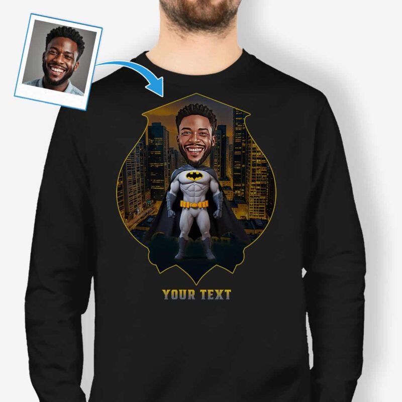 Koszulka „Tata Superbohater” – spersonalizowany t-shirt z superbohaterem Prezenty na zamówienie - Batman www.customywear.com 3