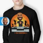 DJ Merchandise: Handgetekende gepersonaliseerde T-shirt voor DJ's Gepersonaliseerde geschenken - Dj oranje www.customywear.com 7