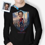 Superhelden-T-Shirts – Spinnen-Superhelden-Shirt mit Fotodruck Personalisierte Geschenke - Spiderman www.customywear.com 7