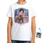Camiseta con estampado de guitarra: camiseta de guitarra personalizada para niño Camisetas para niño www.customywear.com 2
