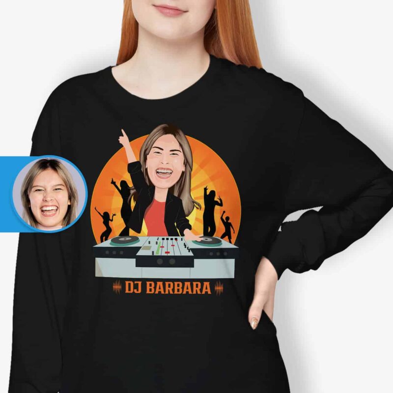 Presentes com tema de DJ: camisetas personalizadas Presentes personalizados - Dj orange www.customywear.com 3