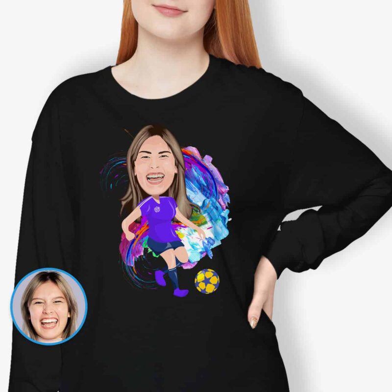 Fotbalová košile s dlouhým rukávem: Vynikněte díky přizpůsobenému oblečení Dárky na míru – Umělecký fotbal www.customywear.com 3