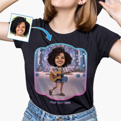T-shirts de guitare personnalisés – T-shirts de guitare personnalisés pour femmes Vêtements sur mesure www.customywear.com Custom Guitar Shirts – Personalized Guitar Tee for Women T-shirts for Women www.customywear.com