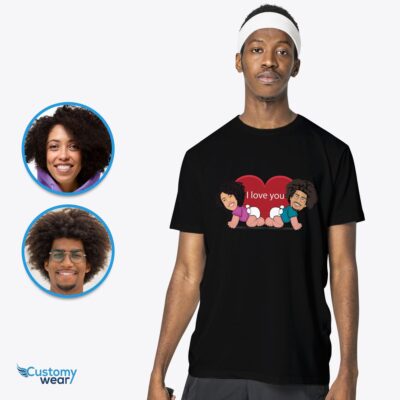 Personalized Baby Pose Couple T-Shirts – Custom Photo Tees T-shirts for Couple www.customywear.com 2