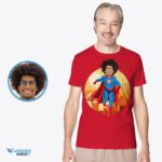 Tricou personalizat cu supererou albastru pentru bărbați – Tricou Superdad personalizat Barbati www.customywear.com 9