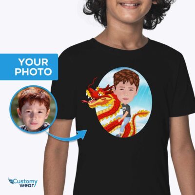 Custom Boys Dragon Riding Shirt – Personalized Youth Fantasy Tee Customywear www.customywear.com Custom Boys Dragon Riding Shirt – Personalized Youth Fantasy Tee Boy's T-shirts www.customywear.com