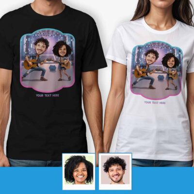 Guitare Tee Shirts – T-shirt de guitare sur mesure pour couple T-shirts pour couple www.customywear.com