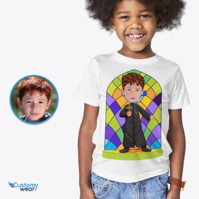Custom Christian Priest Shirt for Boys | Personalized Religious Tee Boy's T-shirts www.customywear.com 2