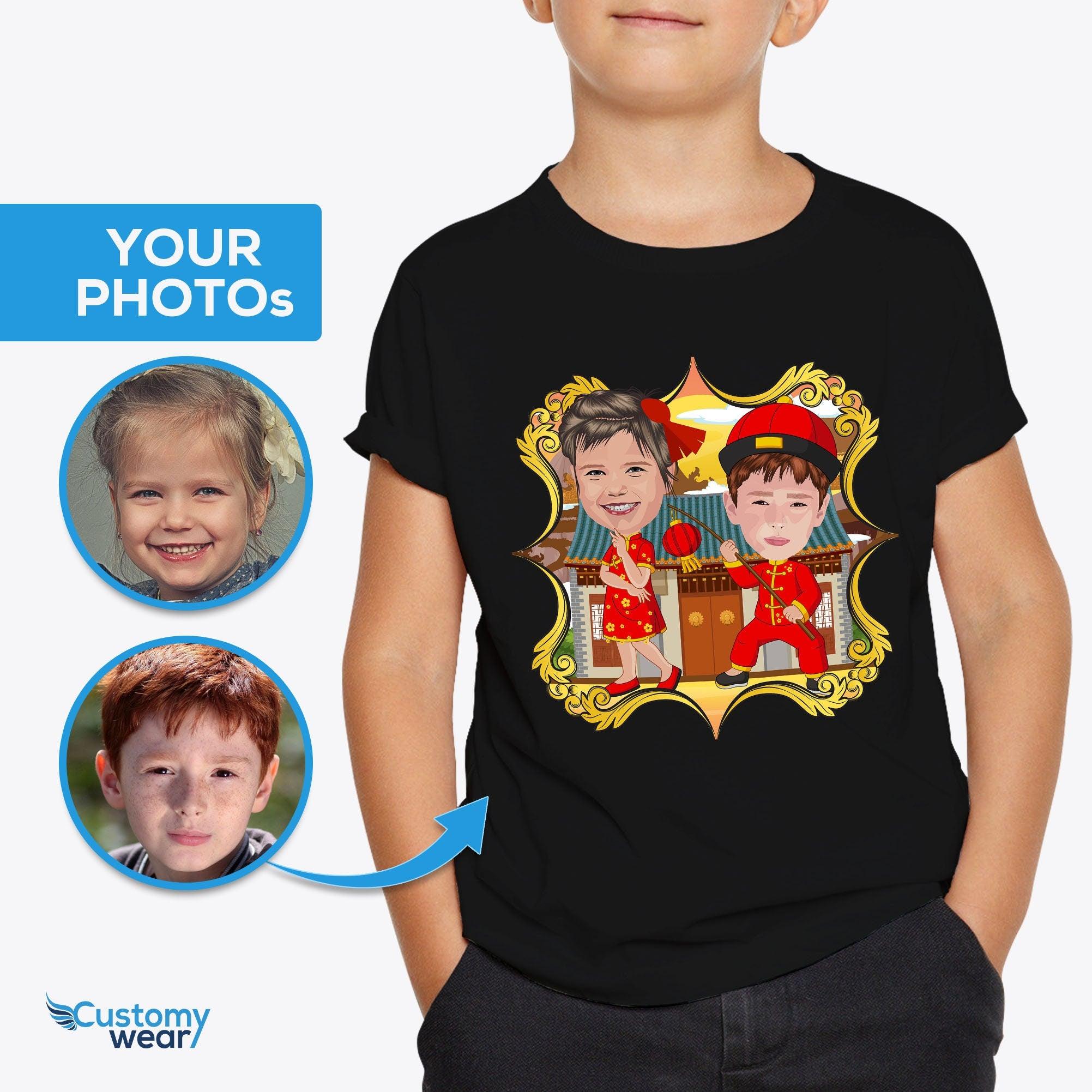 Camicia personalizzata per fratelli cinesi Regalo personalizzato per abiti tradizionali
