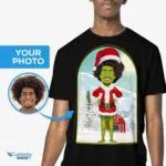 Camiseta de Natal personalizada do Grinch – Transforme sua foto Especial de Natal www.customywear.com 7