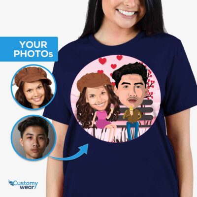 Creëer uw eigen gepersonaliseerde huwelijksreis-shirts voor koppels - Gepersonaliseerde foto-T-shirts voor koppels www.customywear.com