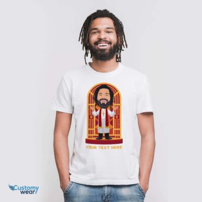 Personalized Wedding Officiant T-Shirt | Transform Your Photo into a Priest Design T-shirts For Men www.customywear.com 2