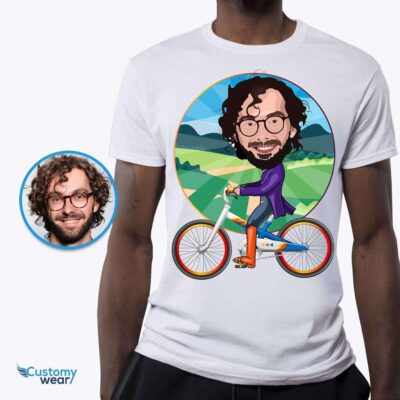 Custom Bicycle Shirt | Bike Lovers Mountain Field Tee T-shirts For Men www.customywear.com 2
