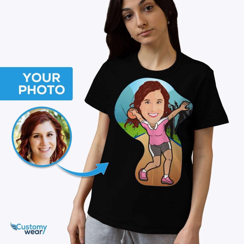 Custom Bowling Player T-Shirt – Transform Your Photo into Personalized Tee T-shirts for Women www.customywear.com 6
