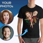 Camiseta de dança personalizada - Camiseta personalizada de casal de salsa moderna