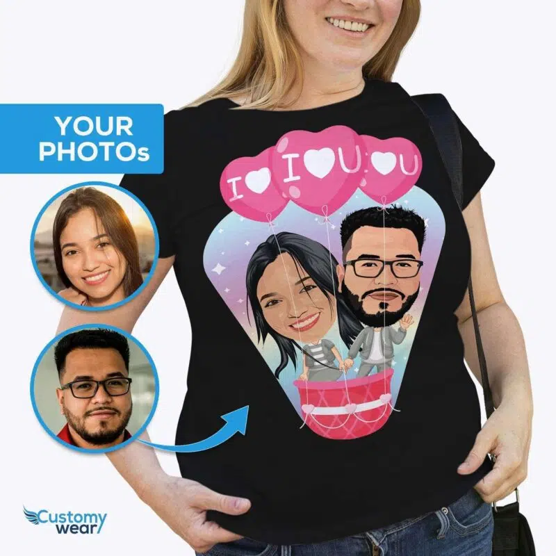 Spersonalizowana koszulka dla par Flying Together – spersonalizowana koszulka LGBTQ+ Honeymoon Koszulki dla Par www.customywear.com 5