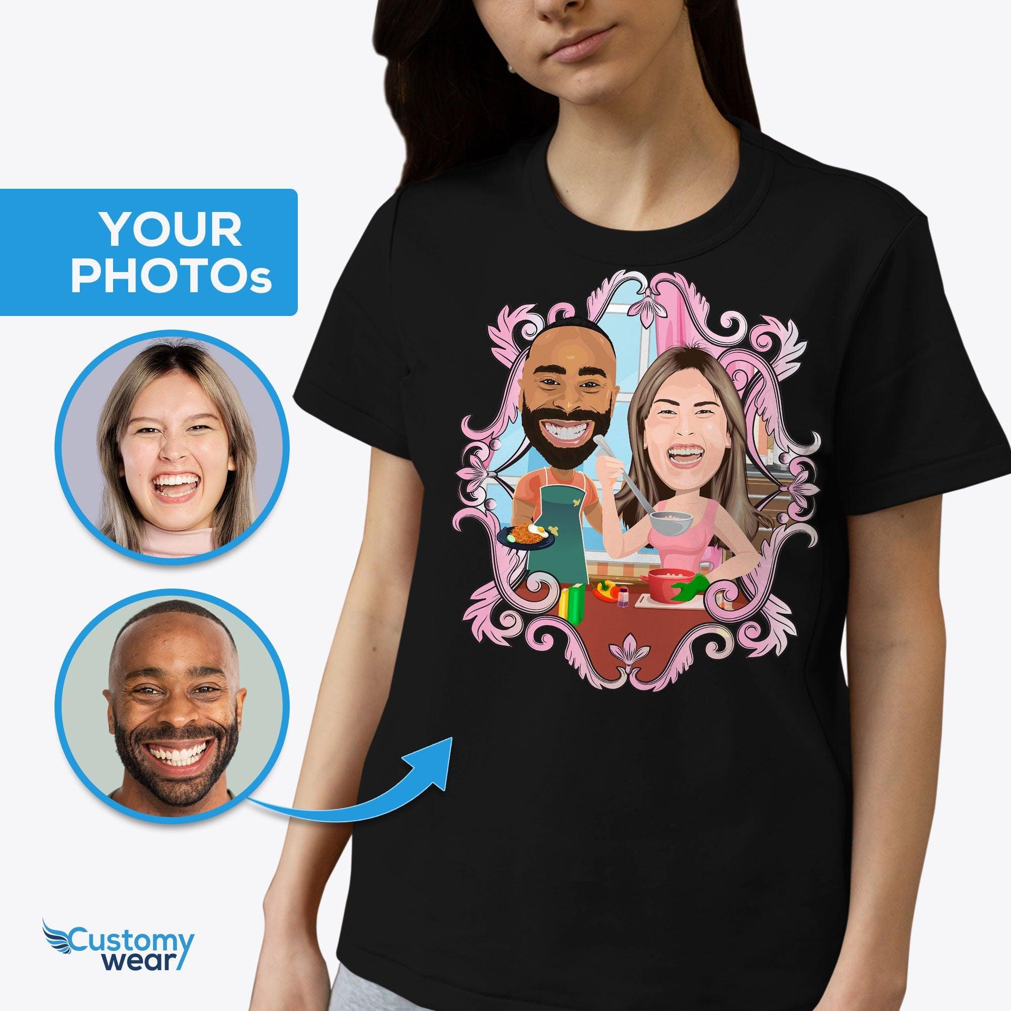 Camisa de cocina personalizada para parejas Camiseta personalizada del equipo de cocina para padres