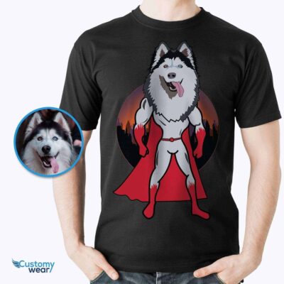 Custom Superhero Dog Shirt – Personalized Pet Portrait Tee Pet www.customywear.com 2