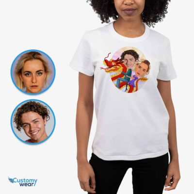 Personalized Dragon Ride Couple Shirt – Create Your Custom Tee T-shirts for Couple www.customywear.com 2