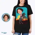 Přizpůsobené pouštní tričko s jezdcem na koni – přeměňte svou fotografii na vlastní jezdecké triko Dámská trička www.customywear.com 10