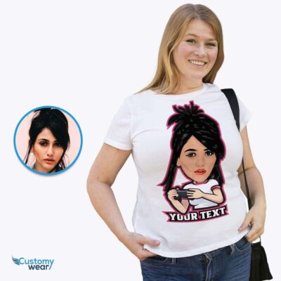 T-shirt de jeu vidéo personnalisé – T-shirt de jeu vidéo personnalisé avec une touche rétro T-shirts pour femmes www.customywear.com 2