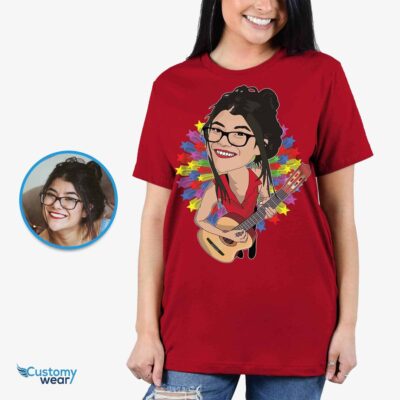 Custom Guitar Player Personalized T-Shirt – Capture Your Passion T-shirts for Women www.customywear.com 2