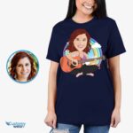 Személyre szabott gitáros portré póló – Alakítsa át fényképét egyedi zenei pólóvá Zene www.customywear.com 10