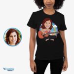 Személyre szabott gitáros portré póló – Alakítsa át fényképét egyedi zenei pólóvá Zene www.customywear.com 8
