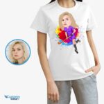 Camiseta personalizada com caricatura de jogador de hóquei – Crie sua camiseta de hóquei personalizada Camisetas para Mulheres www.customywear.com 7