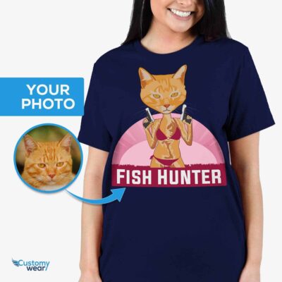 Egyedi gengszter macska póló – személyre szabott fotópóló kisállatbarátoknak, háziállatoknak www.customywear.com