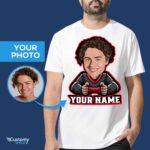 Personalisiertes Gamer-Portrait-T-Shirt | Individuelles PC-Gamer-T-Shirt | Einzigartiges Gaming-Geschenk Männer www.customywear.com 6