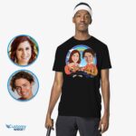 T-shirt personnalisé pour couple de musiciens – T-shirt personnalisé avec portrait de guitare T-shirts pour couple www.customywear.com 8