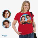 T-shirt personnalisé pour couple de musiciens – T-shirt personnalisé avec portrait de guitare T-shirts pour couple www.customywear.com 10